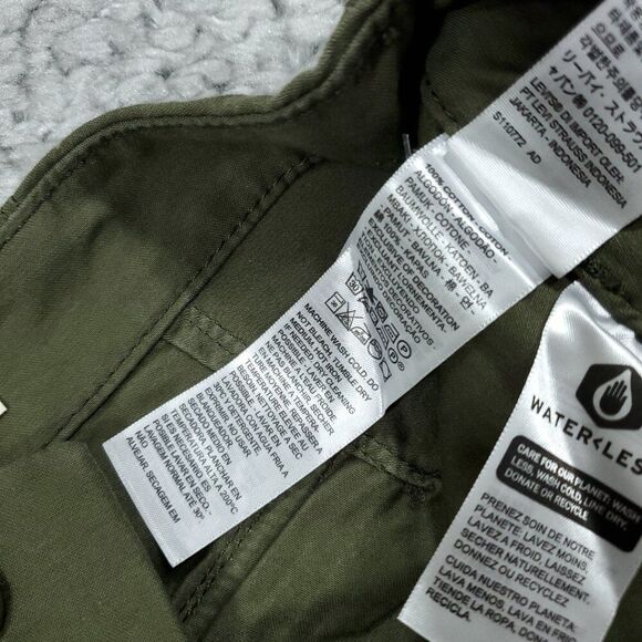 Levi's Ribcage Straight Utility Olive Green Super High Rise Pants Size 26x29 - Picture 8 of 12